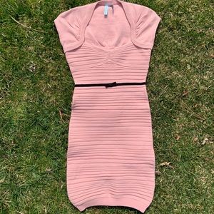 Flirty Knit Bandage Bodycon Dress